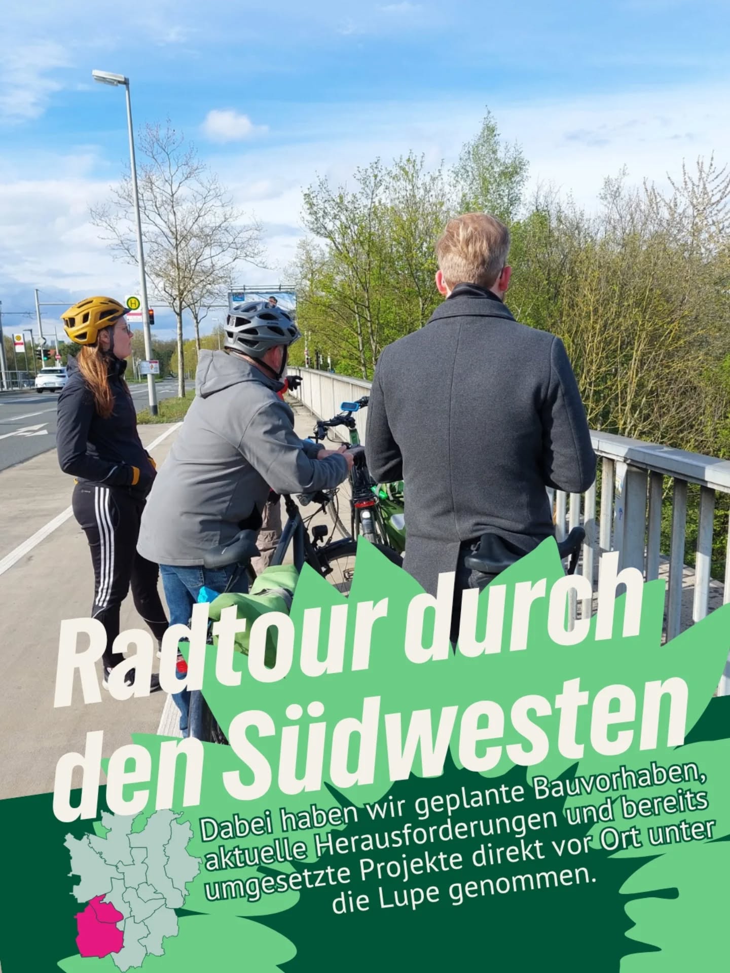 Wir waren bei euch vor Ort im Südwesten unterwegs! 🚲🚲🚲 Gemeinsam mit Ratsherr @burkhard_plinke und @kaibrunzel (Vorsitzender der Stadtbezirksratsfraktion Weststadt) haben wir uns zu dem Themen und Projekten im Gemeindewahlbereich 22 ausgetauscht. 
Welche Orte in den Bezirken Westadt und Südwest sollten sollten wir unbedingt unter die Lupe nehmen? 🕵️ Schreibt es in die Kommentare!

#Braunschweig #weststadt #Verkehrswende #übermorgenreden