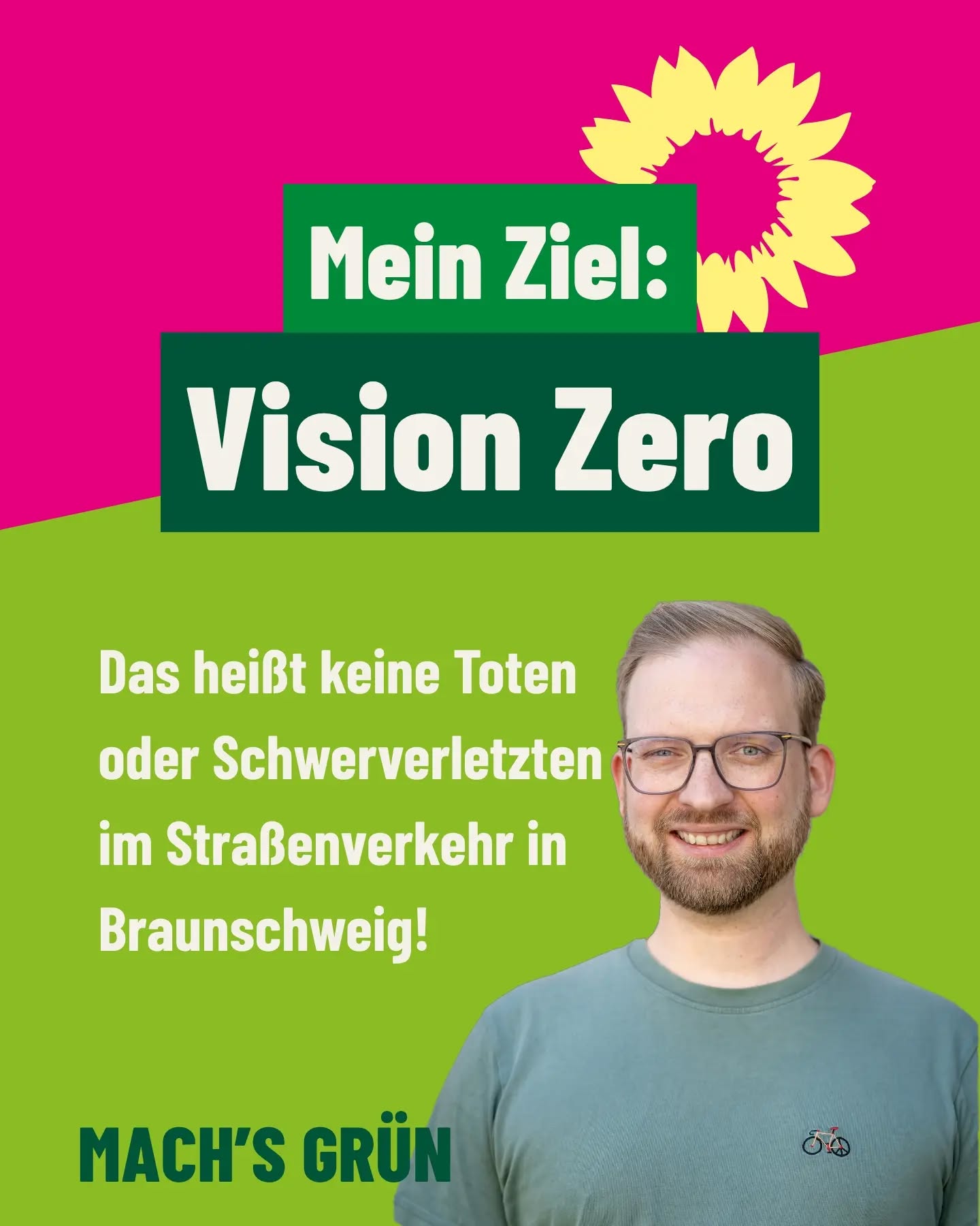Im Straßenverkehr sterben? Das muss nicht sein.
Glücklicherweise kann man das verhindern. Flächendeckend Tempo 30, sichere Fuß- und Radwege, konsequente Ahndung von Verstößen und Sensibilisierungsmaßnahmen bei Auto-, Bus- und Lkw-Fahrenden können Leben retten.
#braunschweig #VisionZero